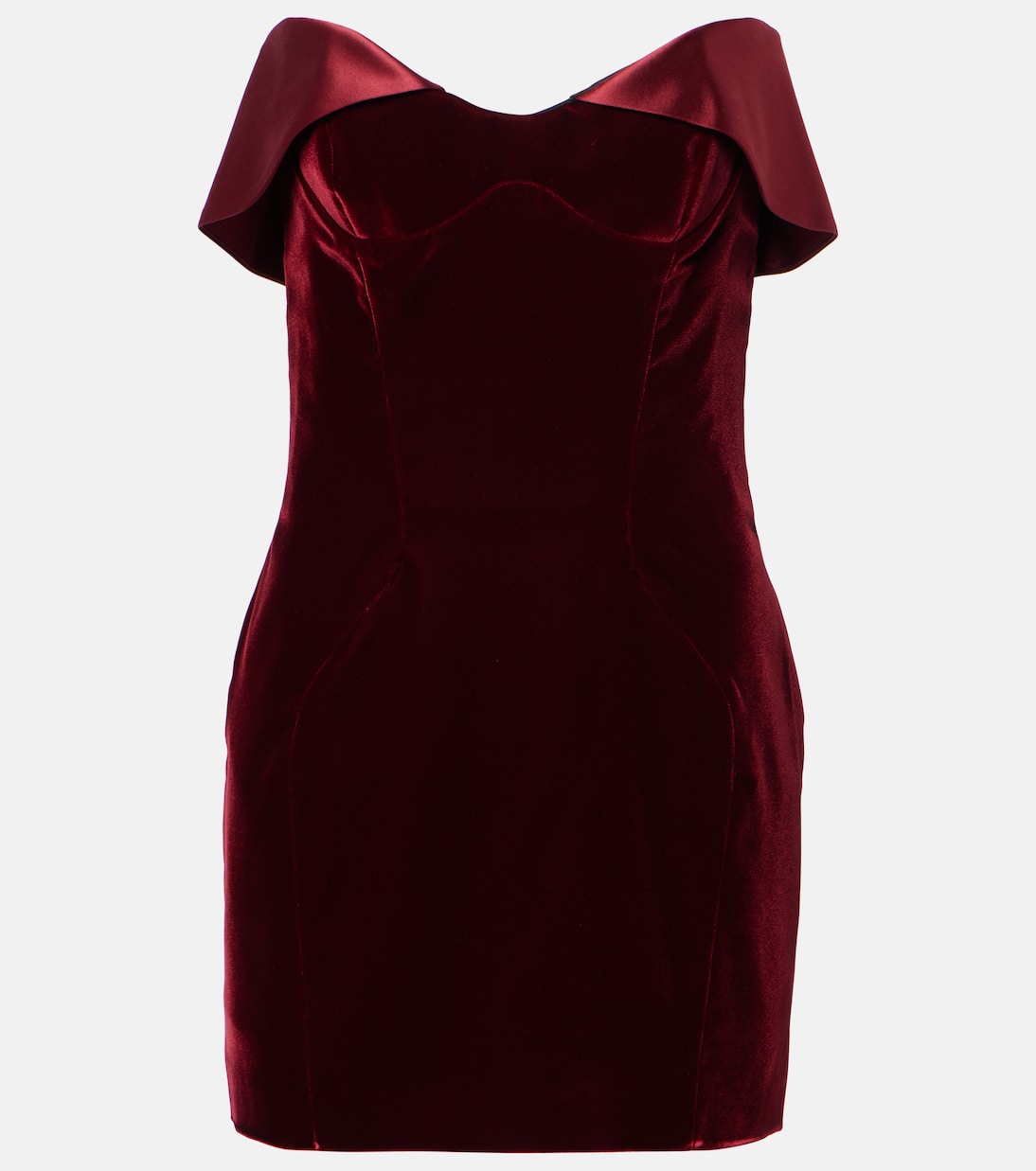 Мини-платье из бархата с атласной отделкой Mugler, Blood Red
Мини-платье из бархата с атласной отделкой Mugler, Blood Red