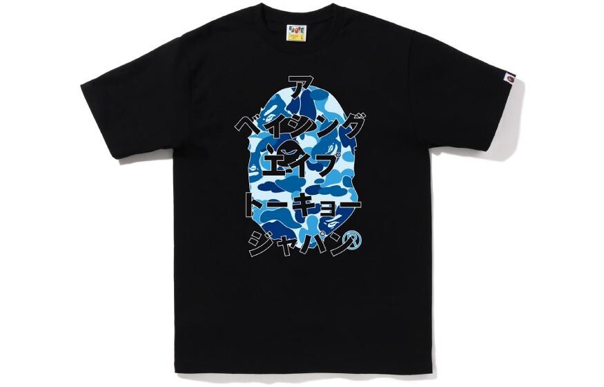 Футболка мужская A Bathing Ape, черный/синий 
Футболка мужская A Bathing Ape, черный/синий