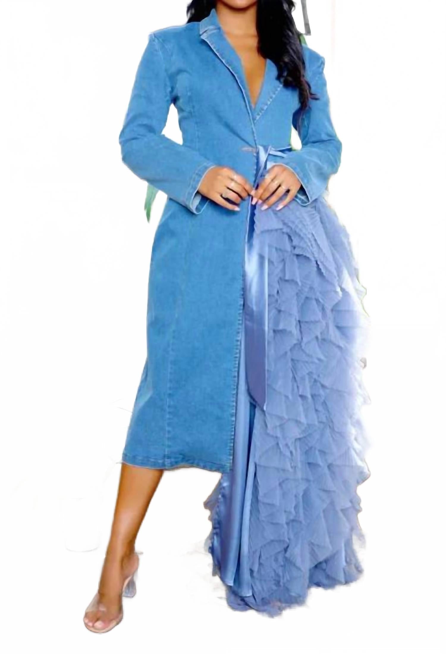 Платье миди Deneen Elegance из денима с оборками Athina, Denim
Платье миди Deneen Elegance из денима с оборками Athina, Denim