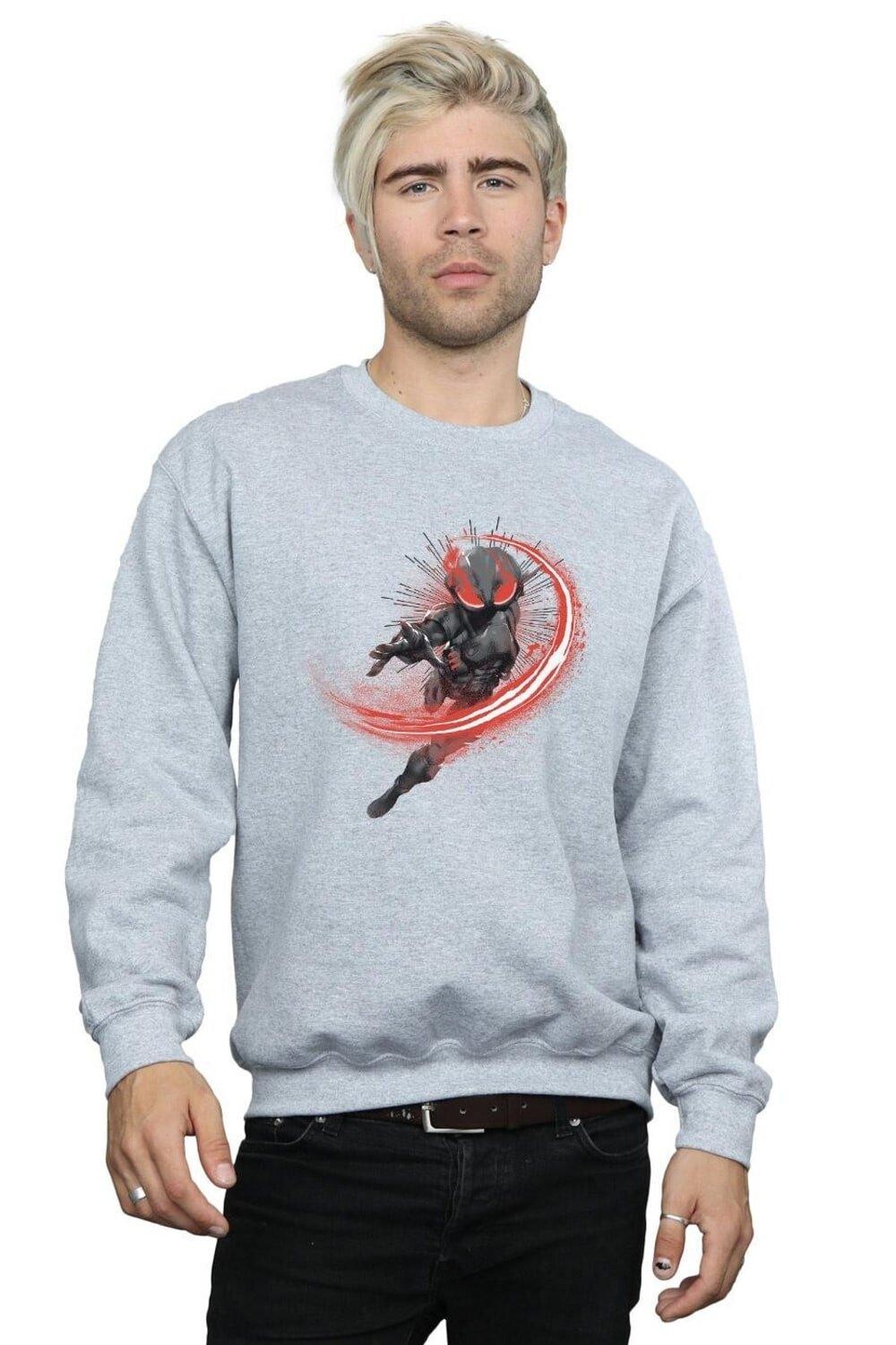 Черный свитшот Aquaman Manta Flash DC Comics, серый 
Черный свитшот Aquaman Manta Flash DC Comics, серый