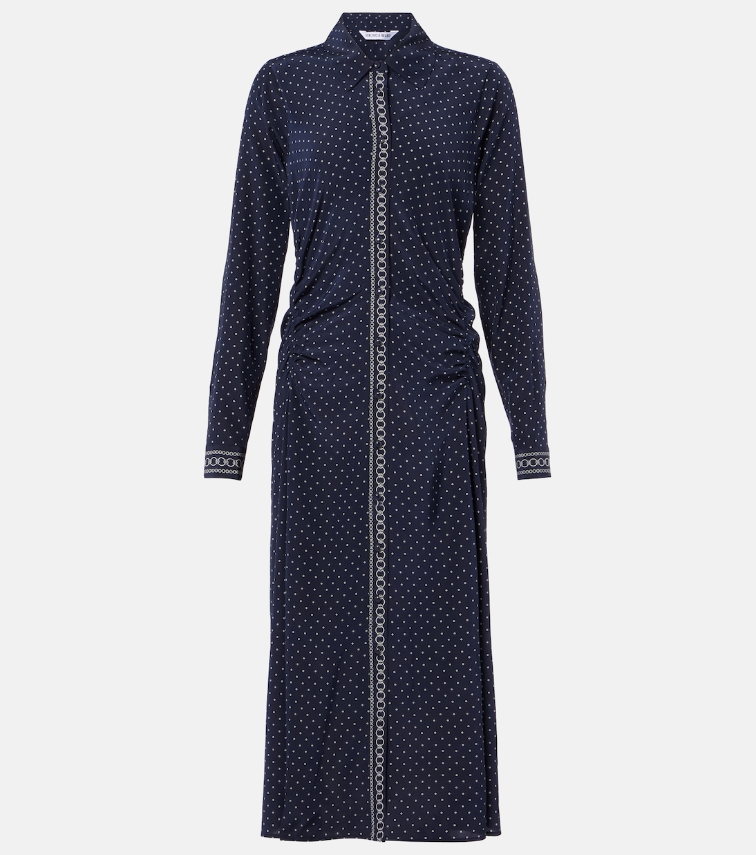 Платье-рубашка из смесового шелка в горошек Lex Veronica Beard, Navy Multi
Платье-рубашка из смесового шелка в горошек Lex Veronica Beard, Navy Multi