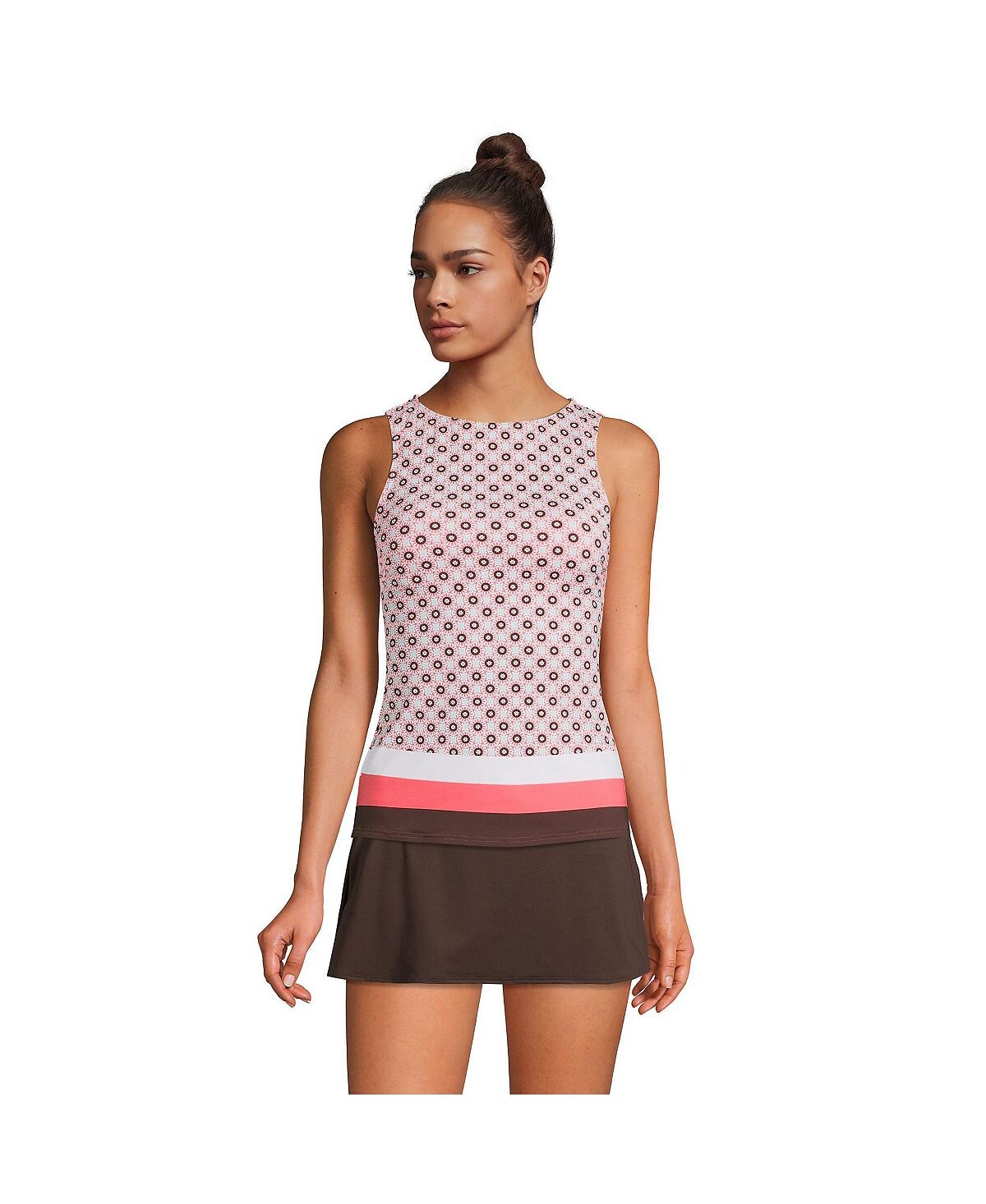 Женский скромный купальник танкини с высокой горловиной и защитой от солнца UPF 50 Lands' End
Женский скромный купальник танкини с высокой горловиной и защитой от солнца UPF 50 Lands' End