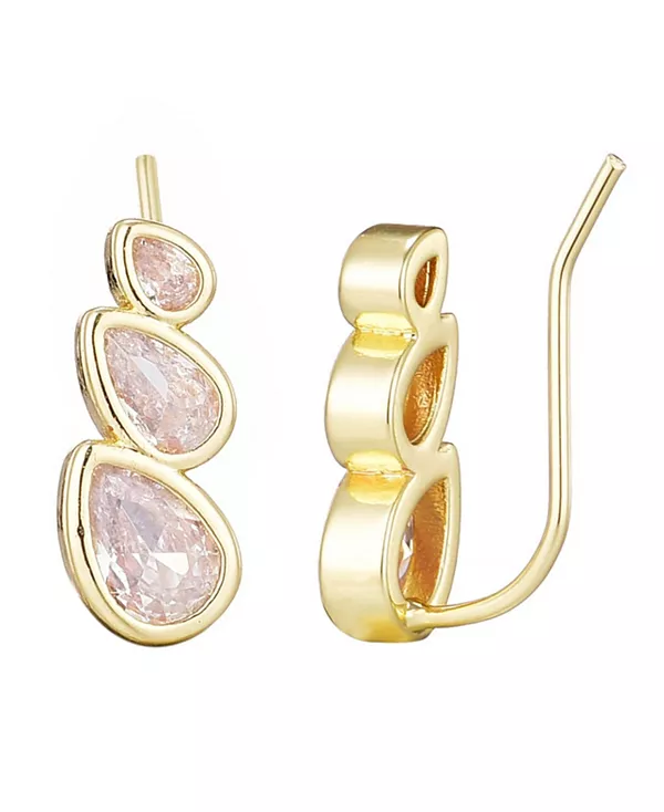 Золотые серьги-клаймеры с кристаллами Adornia, gold
Золотые серьги-клаймеры с кристаллами Adornia, gold