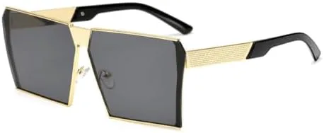 Квадратные металлические солнцезащитные очки 2027 года для женщин и мужчин, модные очки-маски в большой оправе, винтажные очки для женщин MTZJH, Gold-black
Квадратные металлические солнцезащитные очки 2027 года для женщин и мужчин, модные очки-маски в большой оправе, винтажные очки для женщин MTZJH, Gold-black