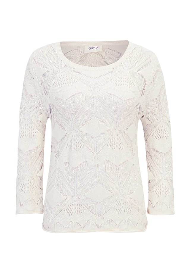 Вязаный хлопковый свитер с рукавом 3/4 Cartoon, белый
Вязаный хлопковый свитер с рукавом 3/4 Cartoon, белый