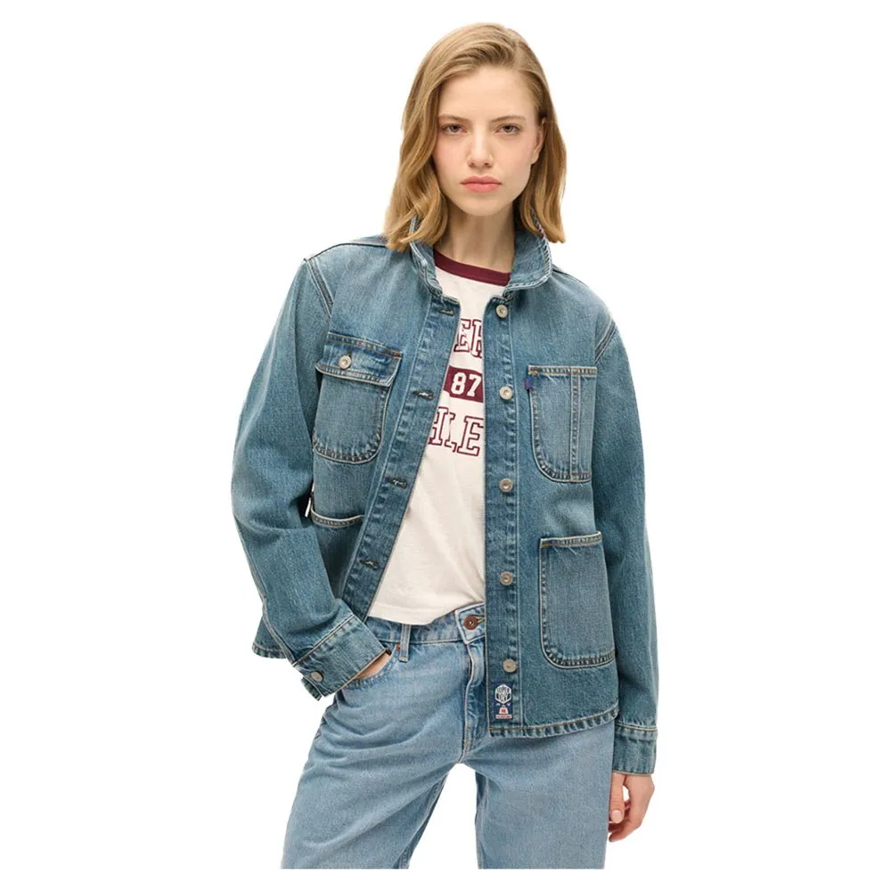 Куртка Superdry Embroidered Denim Chore, синий
Куртка Superdry Embroidered Denim Chore, синий