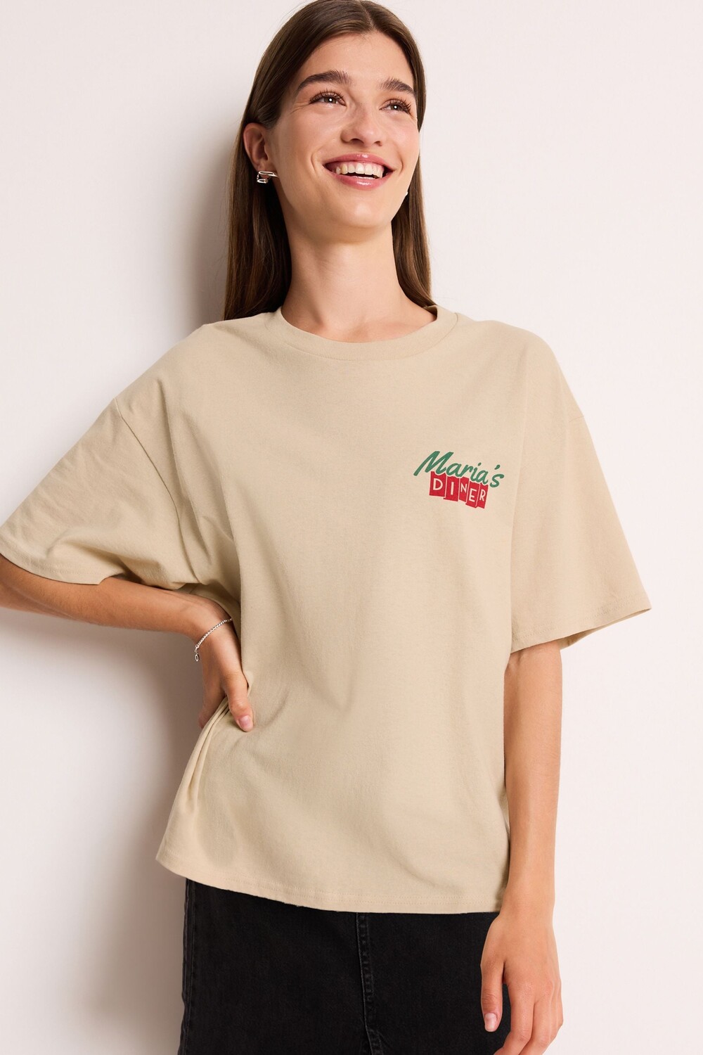 Футболка с графическим принтом American Diner на спине Next, бежевый
Футболка с графическим принтом American Diner на спине Next, бежевый