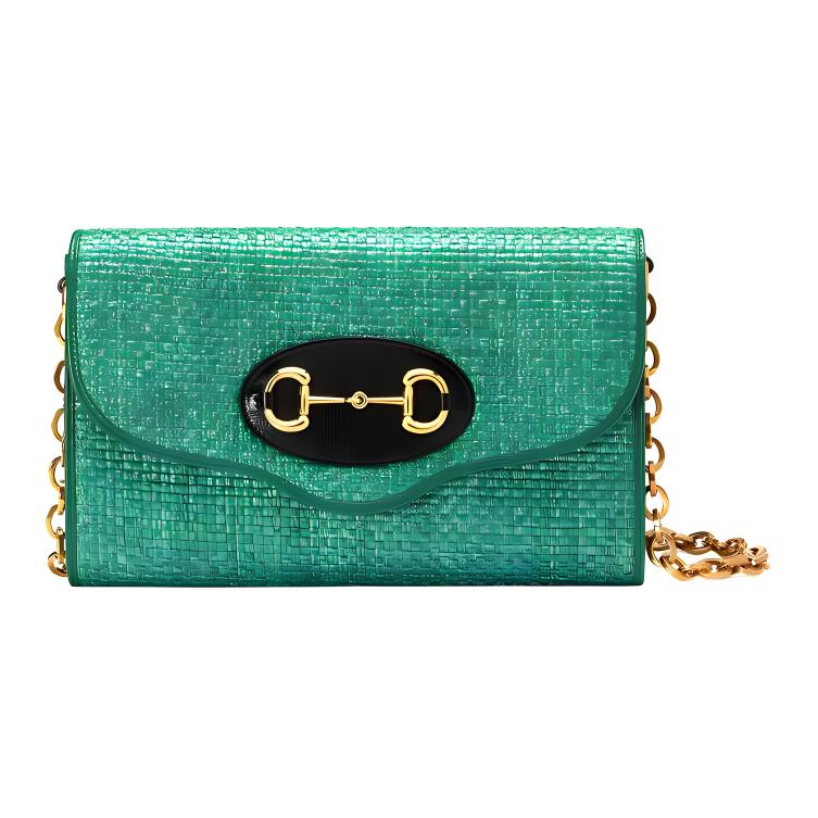 GUCCI Сумка-кроссбодди с плетением из соломы и кожаной отделкой с конской удилкой 1955 малого размера для женщин
GUCCI Сумка-кроссбодди с плетением из соломы и кожаной отделкой с конской удилкой 1955 малого размера для женщин