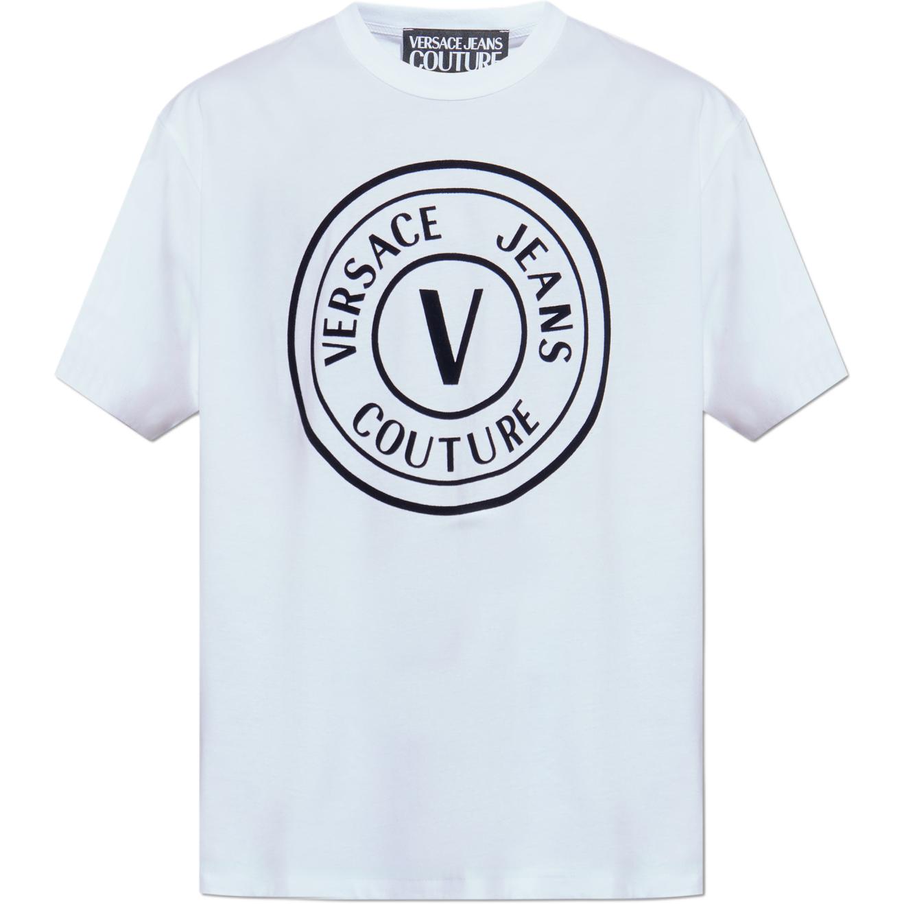 Футболка с круглым вырезом и принтом логотипа Versace Jeans Couture, белый
Футболка с круглым вырезом и принтом логотипа Versace Jeans Couture, белый