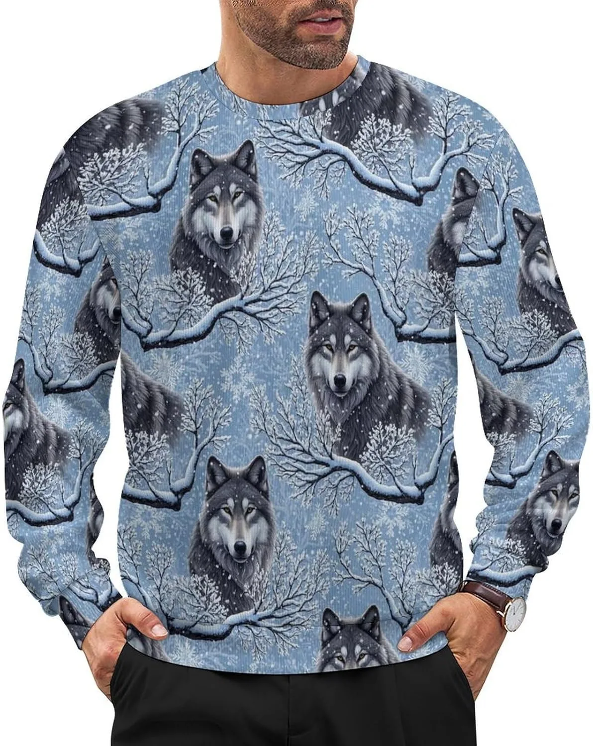 Мужской свитер с длинным рукавом и круглым вырезом LITPUZC
Мужской свитер с длинным рукавом и круглым вырезом LITPUZC