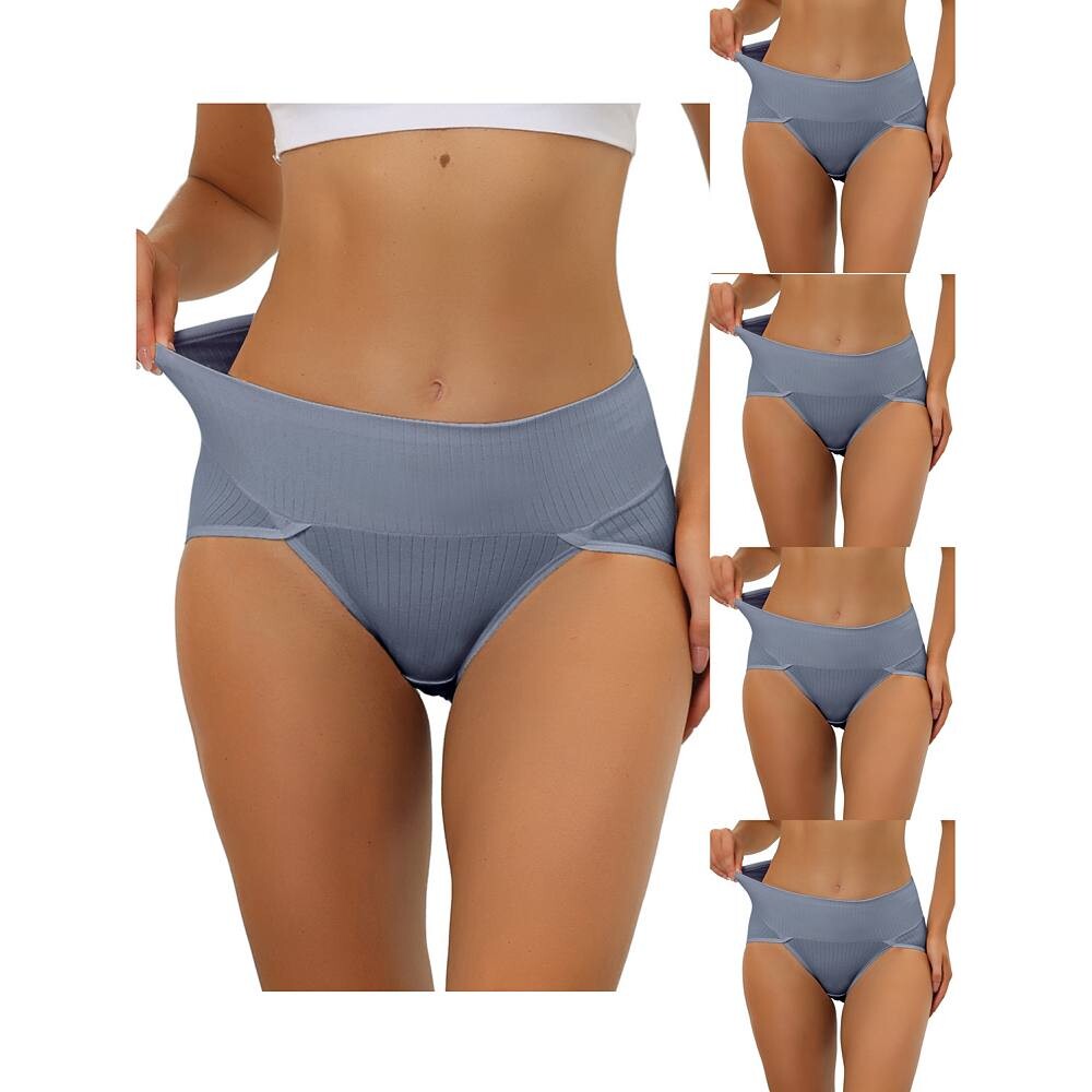 5 упаковок женского нижнего белья в рубчик с высокой талией и высокой талией, регулирующего живот, доступны в нескольких цветах больших размеров ALLEGRA K, синий
5 упаковок женского нижнего белья в рубчик с высокой талией и высокой талией, регулирующего живот, доступны в нескольких цветах больших размеров ALLEGRA K, синий