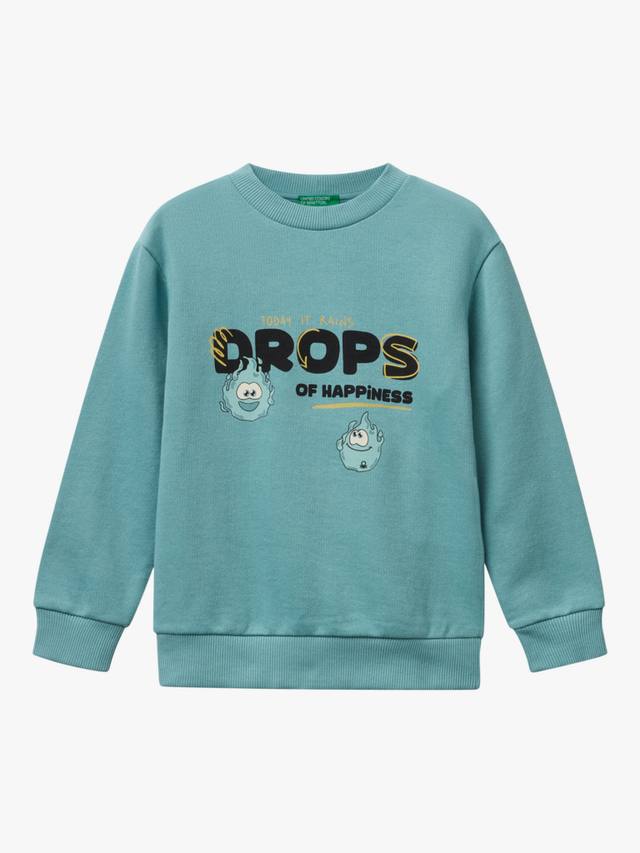 Детский хлопковый свитшот с принтом и круглым вырезом Benetton, Green
Детский хлопковый свитшот с принтом и круглым вырезом Benetton, Green
