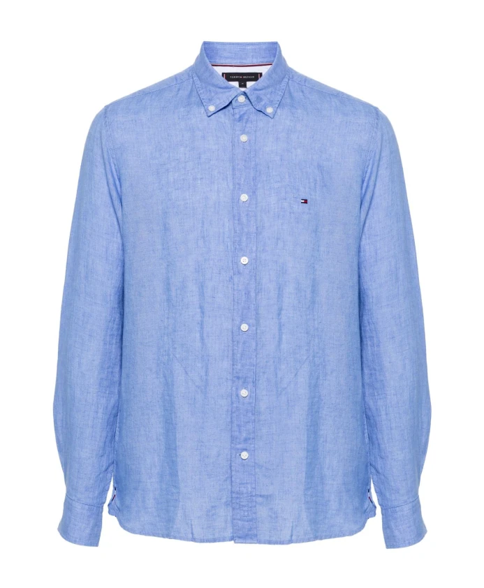 Синяя льняная рубашка с вышитым логотипом. Tommy Hilfiger, синий
Синяя льняная рубашка с вышитым логотипом. Tommy Hilfiger, синий