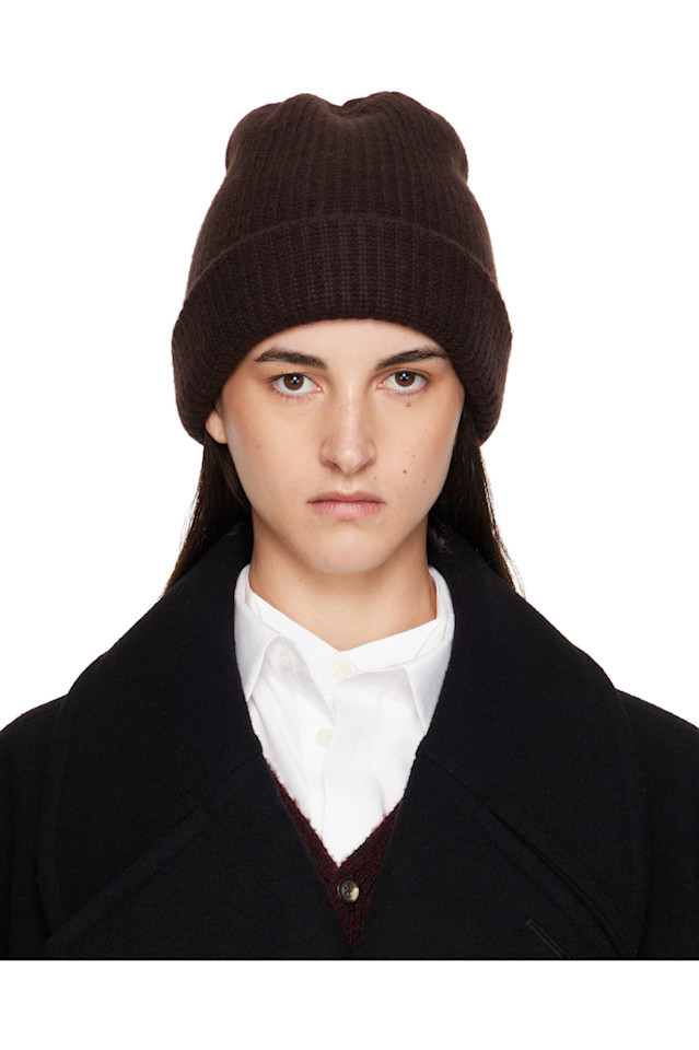 Maison Margiela Коричневая кашемировая шапка-бини
Maison Margiela Коричневая кашемировая шапка-бини