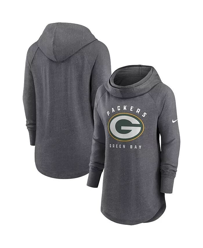 Женская толстовка с капюшоном Heather Charcoal Green Bay Packers Raglan Funnel Neck Nike
Женская толстовка с капюшоном Heather Charcoal Green Bay Packers Raglan Funnel Neck Nike