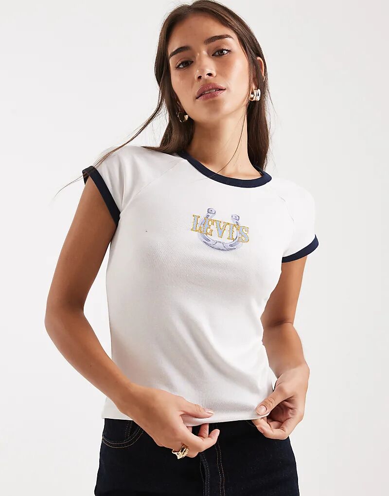 Футболка Levi's Riley реглан с вестерном, белая
Футболка Levi's Riley реглан с вестерном, белая