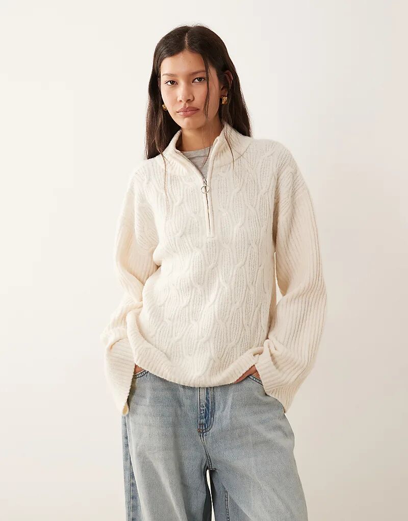 Джемпер Vila с косами на молнии кремового цвета
Джемпер Vila с косами на молнии кремового цвета