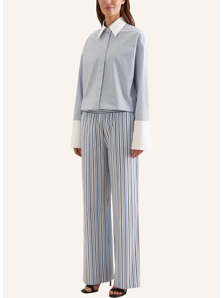 Тканевые брюки Seidensticker, цвет hellblau/weiß/dunkelblau
Тканевые брюки Seidensticker, цвет hellblau/weiß/dunkelblau