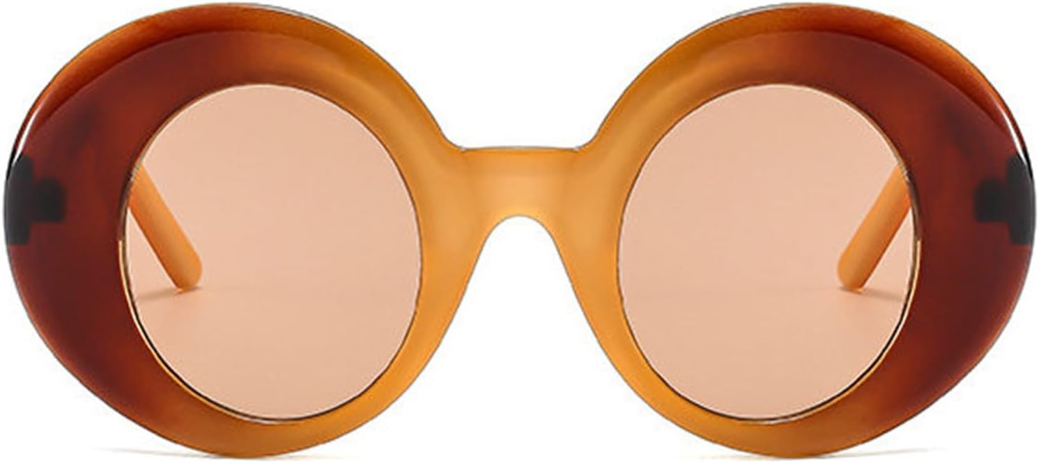 Willochra Большие круглые солнцезащитные очки класса люкс для женщин и мужчин, модные солнцезащитные очки в стиле панк, двухцветные очки, винтажные овальные очки F25, Brown
Willochra Большие круглые солнцезащитные очки класса люкс для женщин и мужчин, модные солнцезащитные очки в стиле панк, двухцветные очки, винтажные овальные очки F25, Brown