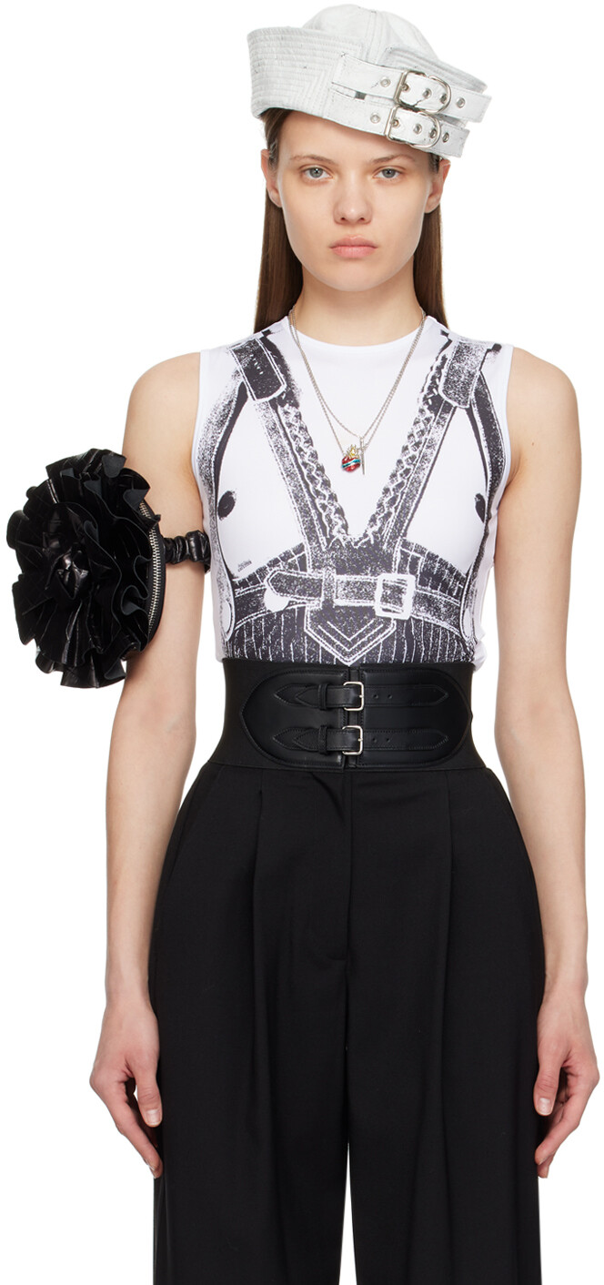 Бело-черная майка с эффектом trompe l'oeil Jean Paul Gaultier, белый/черный
Бело-черная майка с эффектом trompe l'oeil Jean Paul Gaultier, белый/черный