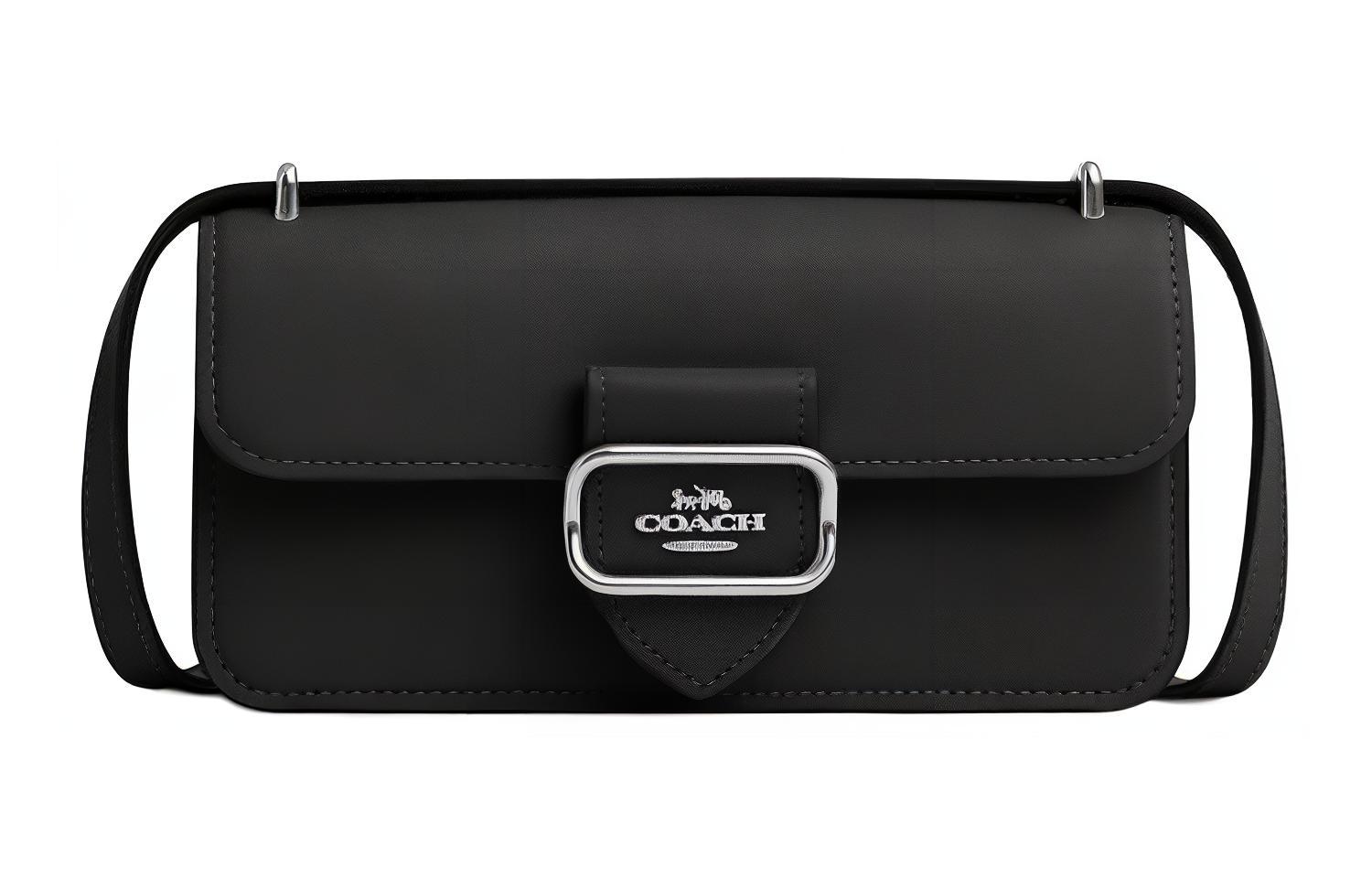 COACH Кожаная сумка через плечо женская черная 
COACH Кожаная сумка через плечо женская черная