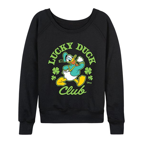 Женская футболка с длинным рукавом Donald Duck Lucky Duck Club из французского футера Disney, Black
Женская футболка с длинным рукавом Donald Duck Lucky Duck Club из французского футера Disney, Black