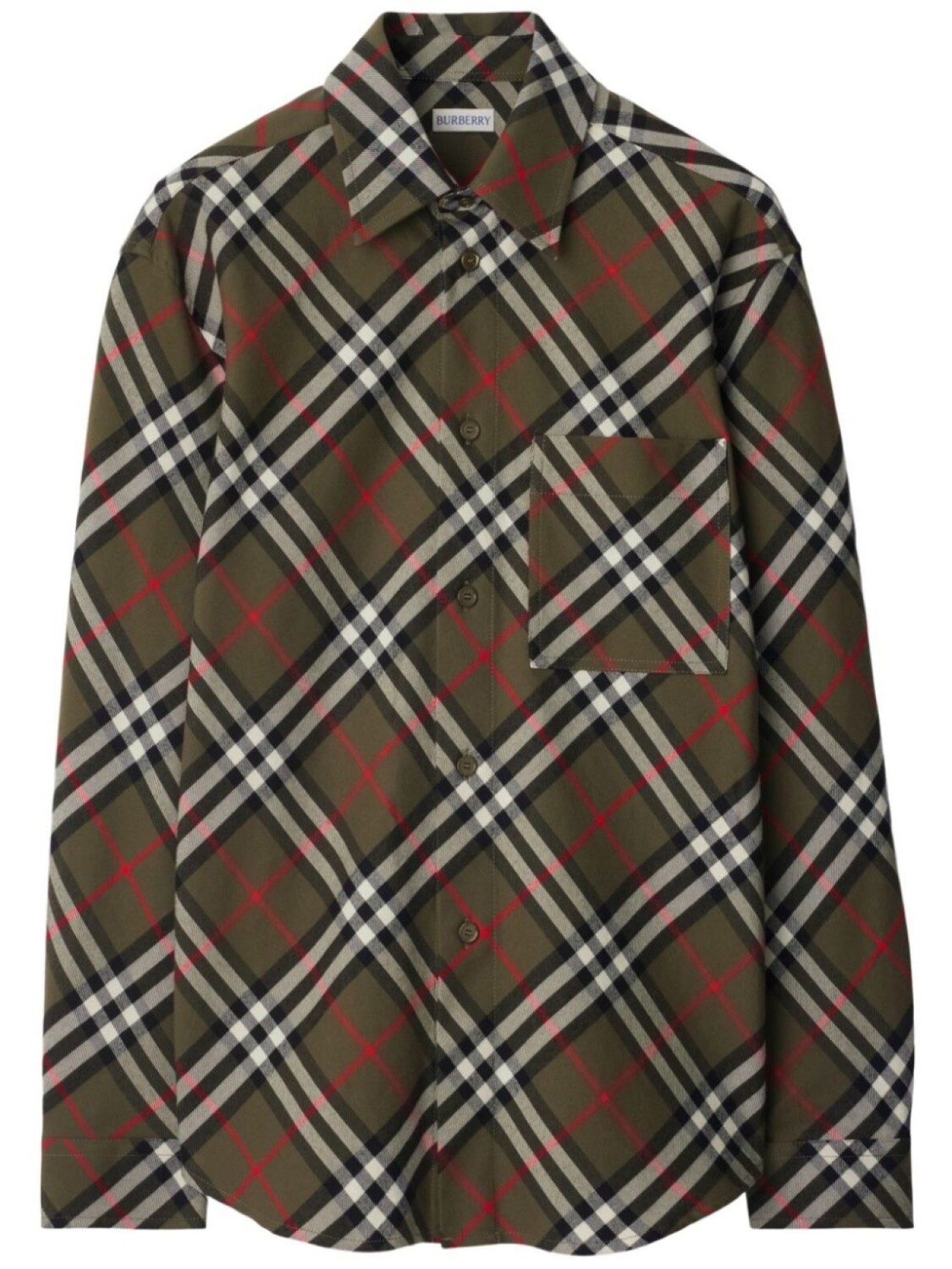 Burberry рубашка из хлопка в винтажную клетку, зеленый 
Burberry рубашка из хлопка в винтажную клетку, зеленый
