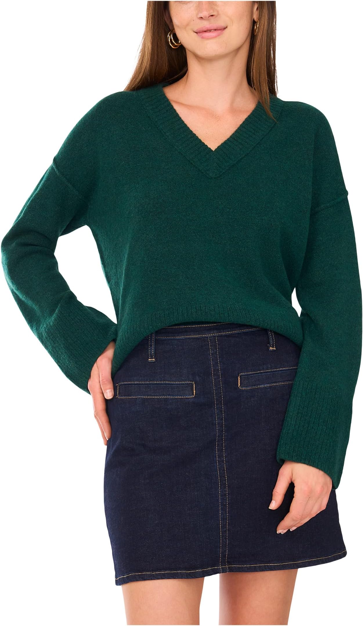 Свитер Vince Camuto Women's Wide Sleeve High-Low V-Neck, Wise
Свитер Vince Camuto Women's Wide Sleeve High-Low V-Neck, Wise