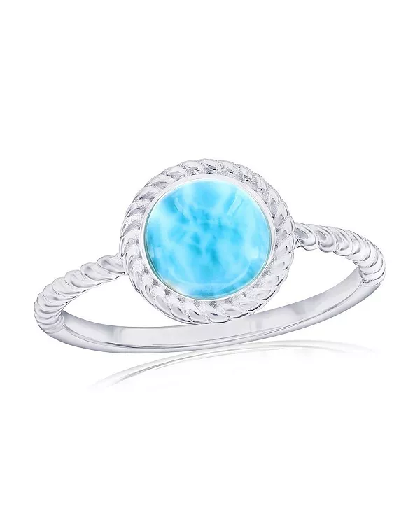 Кольцо из стерлингового серебра с круглым ларимаровым жгутом Caribbean Treasures, larimar
Кольцо из стерлингового серебра с круглым ларимаровым жгутом Caribbean Treasures, larimar