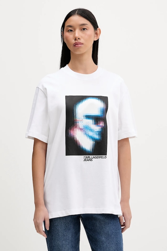 Хлопковая футболка Karl Lagerfeld Jeans, белый
Хлопковая футболка Karl Lagerfeld Jeans, белый