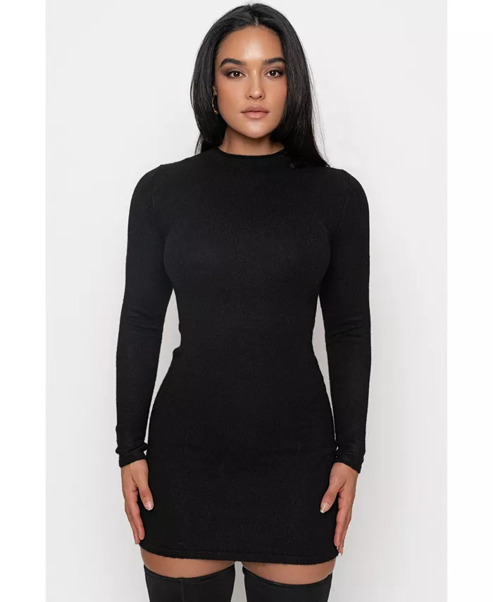 Женское мини-платье с драпировкой из шарфа JLUXLABEL, черный
Женское мини-платье с драпировкой из шарфа JLUXLABEL, черный