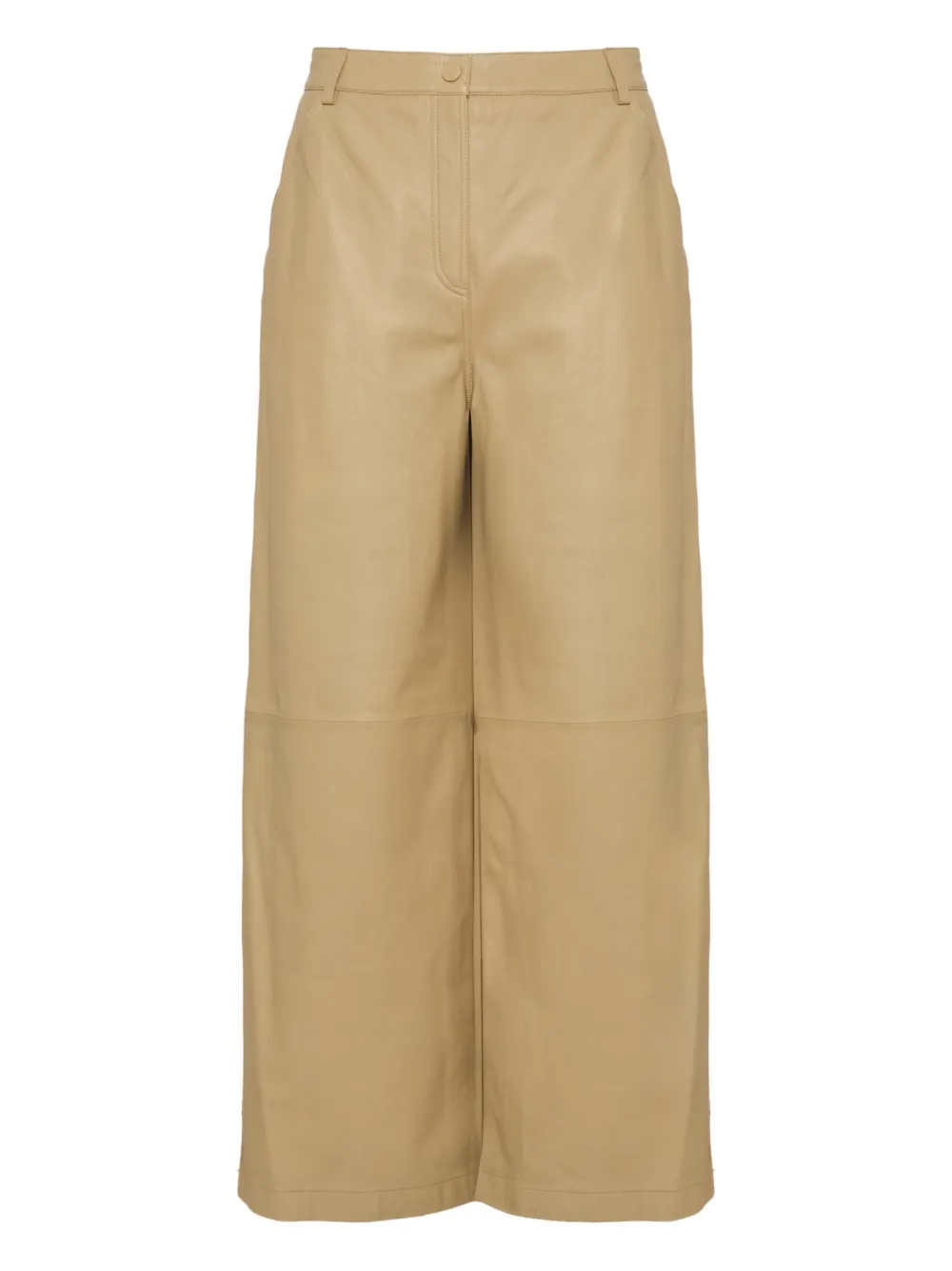 Кожаные брюки прямого кроя Yves Salomon, нейтральный
Кожаные брюки прямого кроя Yves Salomon, нейтральный