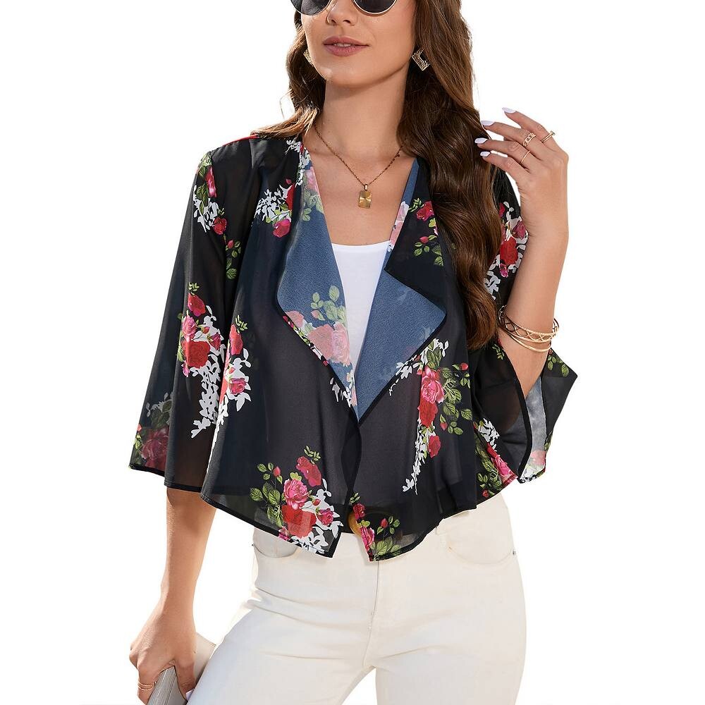 Женское болеро с плечами, укороченные кардиганы с рукавами «летучая мышь» и шифоновыми прозрачными плечами MISSKY, цвет Black Floral
Женское болеро с плечами, укороченные кардиганы с рукавами «летучая мышь» и шифоновыми прозрачными плечами MISSKY, цвет Black Floral