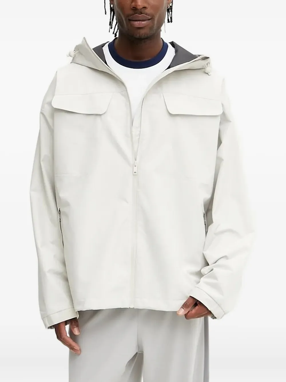 Куртка с капюшоном и карманами adidas, белый
Куртка с капюшоном и карманами adidas, белый