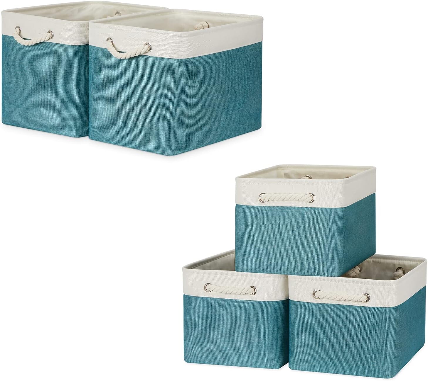 Набор корзин Bidtakay Тканевые корзины для хранения - бирюзовые синие корзины в комплекте из 2 больших корзин 16 x 11,8 x 11,8 дюймов + 3 средних корзины 15 x 11 x 9,5 дюймов для шкафа, полок
Набор корзин Bidtakay Тканевые корзины для хранения - бирюзовые синие корзины в комплекте из 2 больших корзин 16 x 11,8 x 11,8 дюймов + 3 средних корзины 15 x 11 x 9,5 дюймов для шкафа, полок