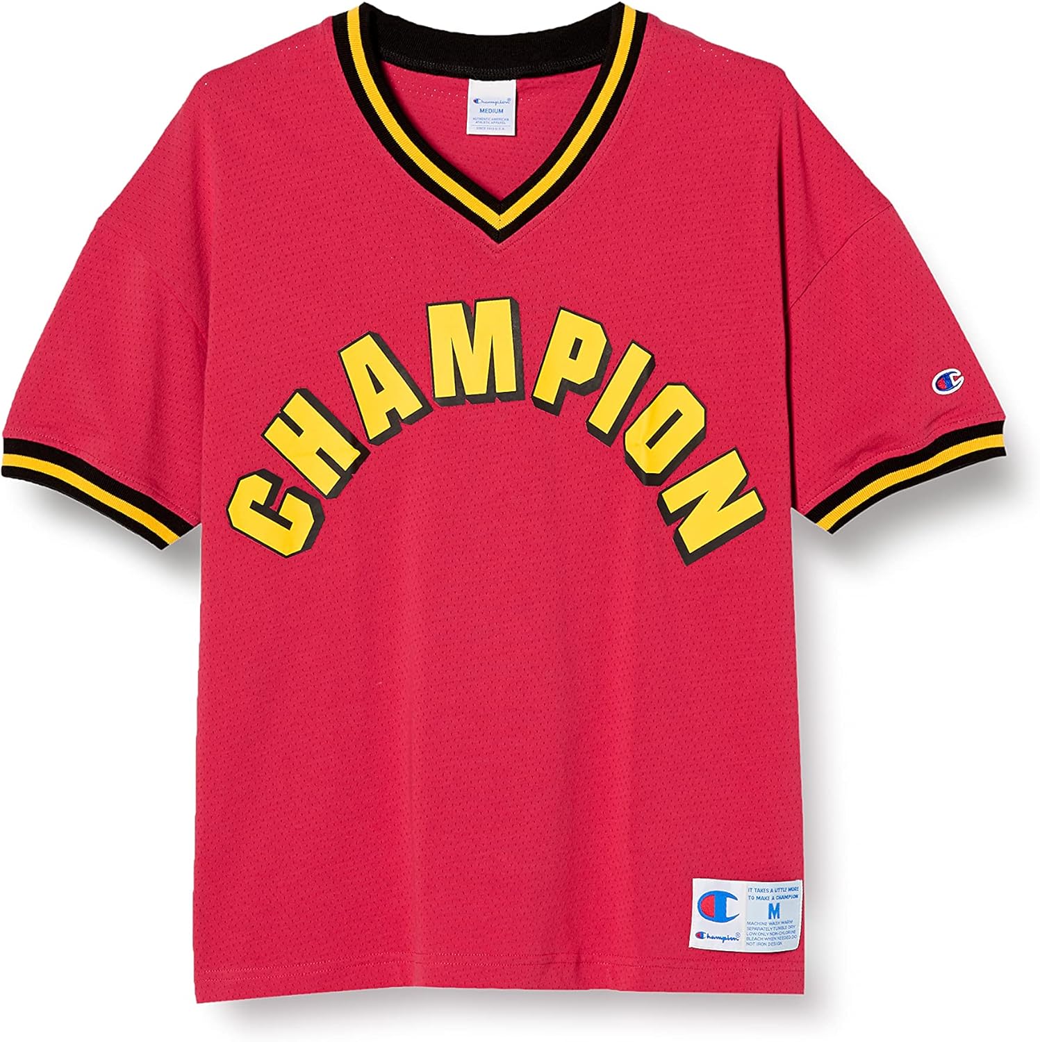 Мужская футболка Champion C3-P313 с коротким рукавом, сетчатая ткань, V-образный вырез, графический логотип, бирка, алый
Мужская футболка Champion C3-P313 с коротким рукавом, сетчатая ткань, V-образный вырез, графический логотип, бирка, алый