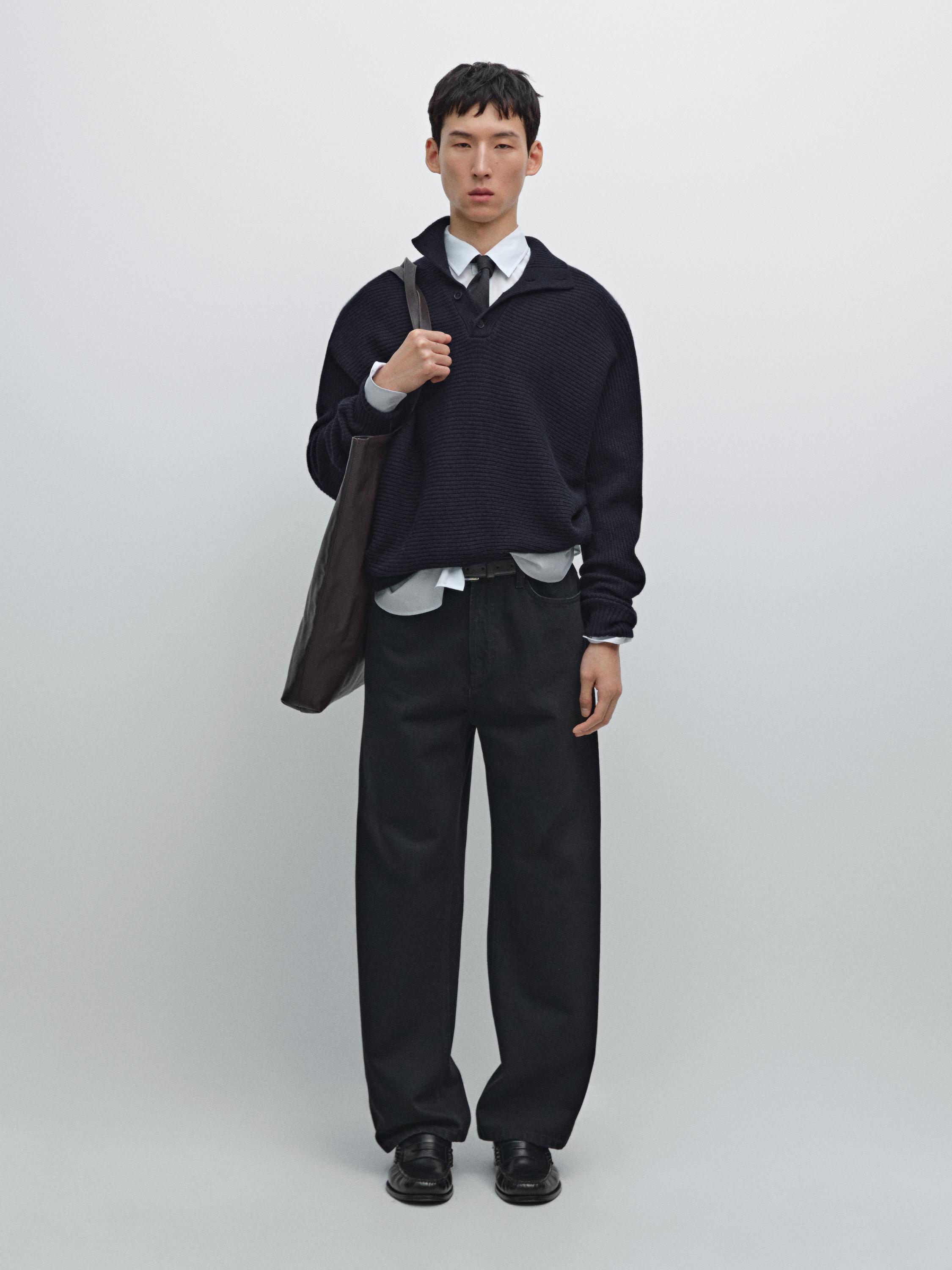 Свитер-Поло из шерстяной смеси Massimo Dutti, темно-синий
Свитер-Поло из шерстяной смеси Massimo Dutti, темно-синий