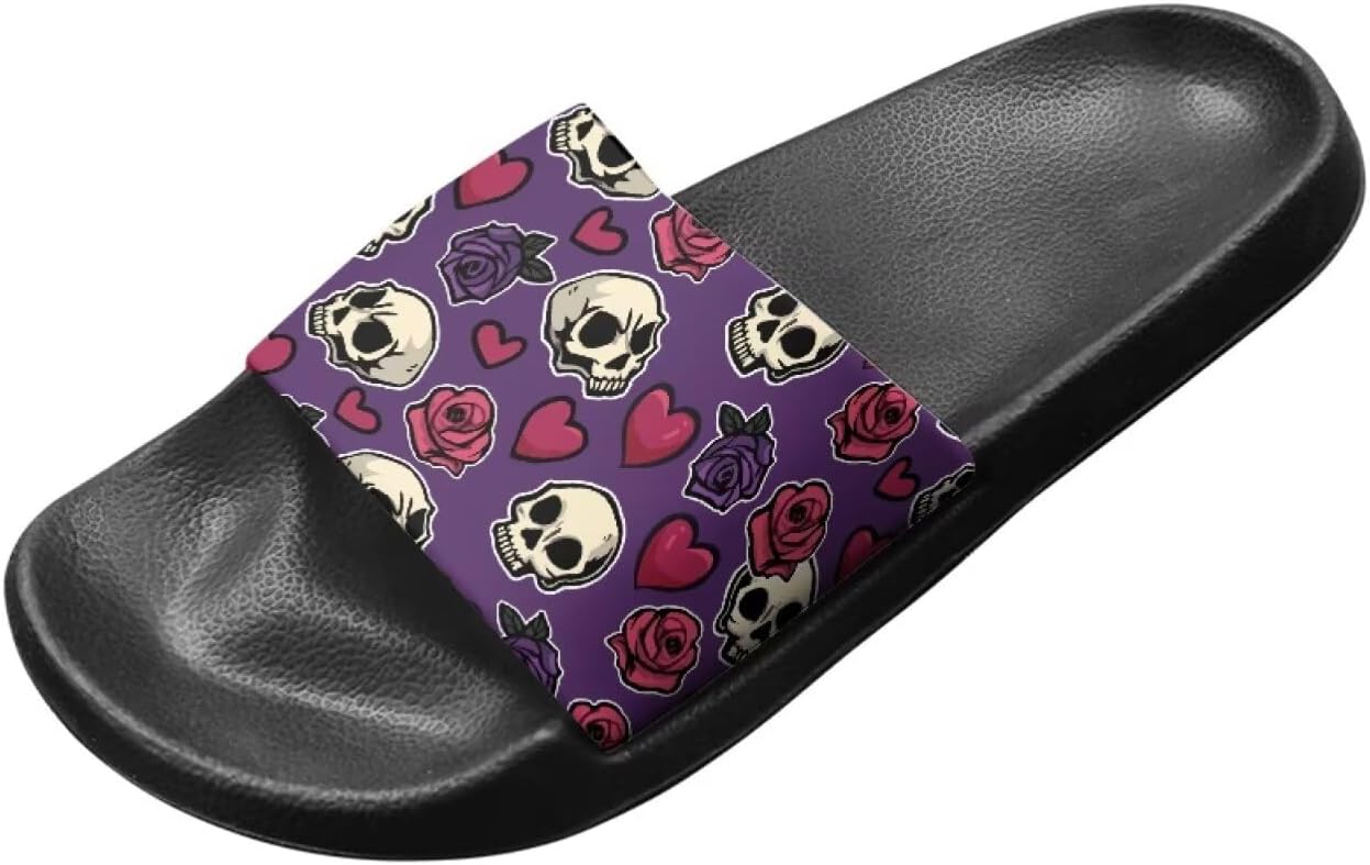 Сандалии Binienty с одной полоской для женщин и мужчин, нескользящие, повседневные, для прогулок, пляжные шлепанцы с поддержкой свода стопы, Skull Love Heart Rose
Сандалии Binienty с одной полоской для женщин и мужчин, нескользящие, повседневные, для прогулок, пляжные шлепанцы с поддержкой свода стопы, Skull Love Heart Rose