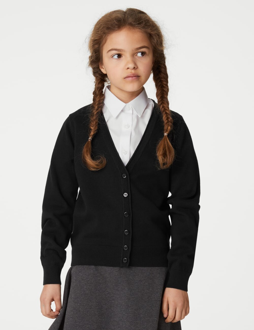 2 пары школьных кардиганов из чистого хлопка для девочек Marks & Spencer, черный
2 пары школьных кардиганов из чистого хлопка для девочек Marks & Spencer, черный