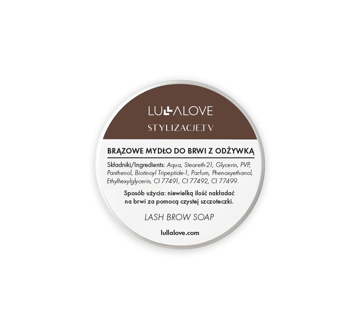 Lullalove, Коричневое мыло для укладки бровей с кондиционером, 30 мл
Lullalove, Коричневое мыло для укладки бровей с кондиционером, 30 мл