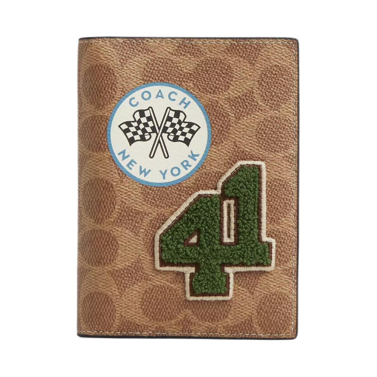 COACH Мини-визитница из лакированного полотна унисекс, Tawny Multicolor 
COACH Мини-визитница из лакированного полотна унисекс, Tawny Multicolor