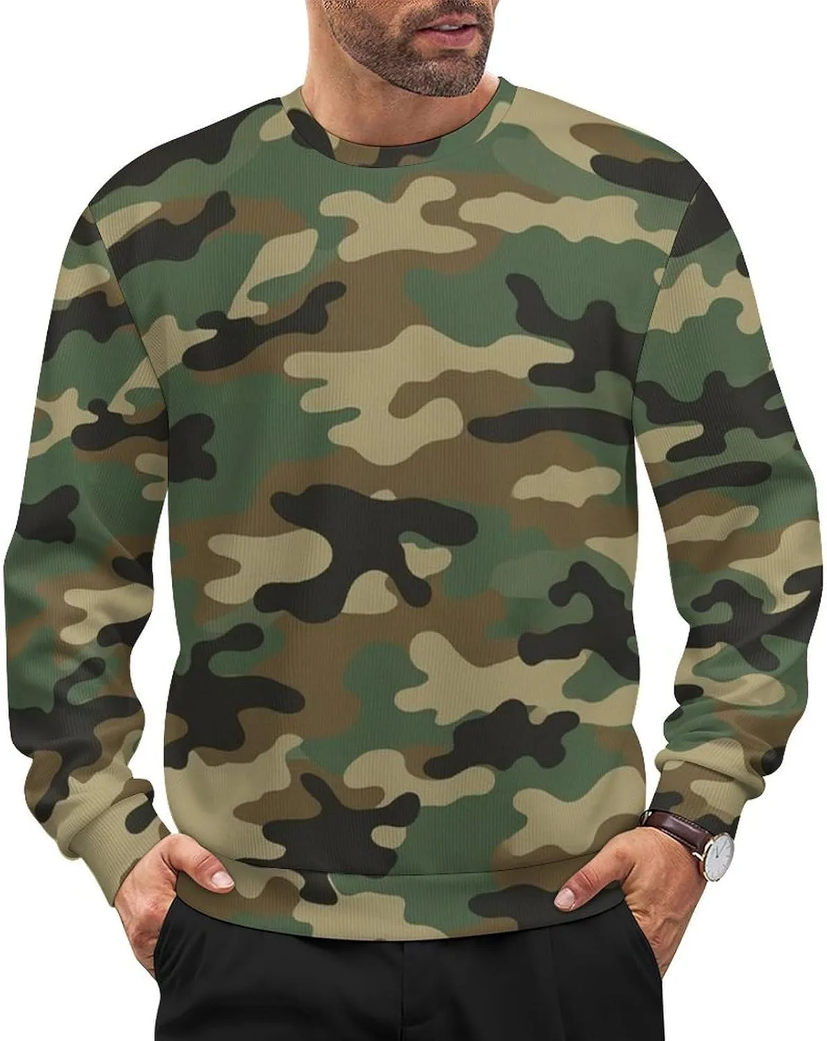 Мужской свитер с круглым вырезом вязаный пуловер VAFZASC
Мужской свитер с круглым вырезом вязаный пуловер VAFZASC