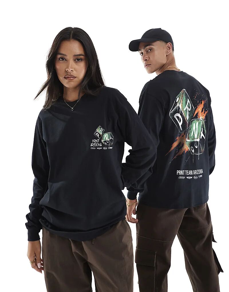 Футболка с длинными рукавами и принтом «Кости Аризоны» черного цвета спереди и сзади PRNT
Футболка с длинными рукавами и принтом «Кости Аризоны» черного цвета спереди и сзади PRNT