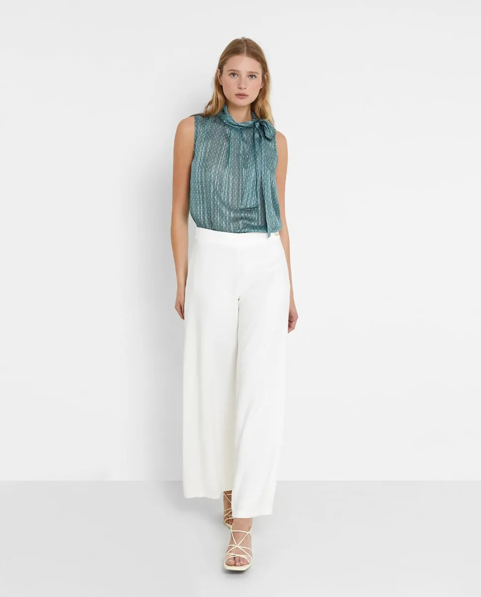 Женские брюки палаццо с высокой посадкой Trucco, белый
Женские брюки палаццо с высокой посадкой Trucco, белый