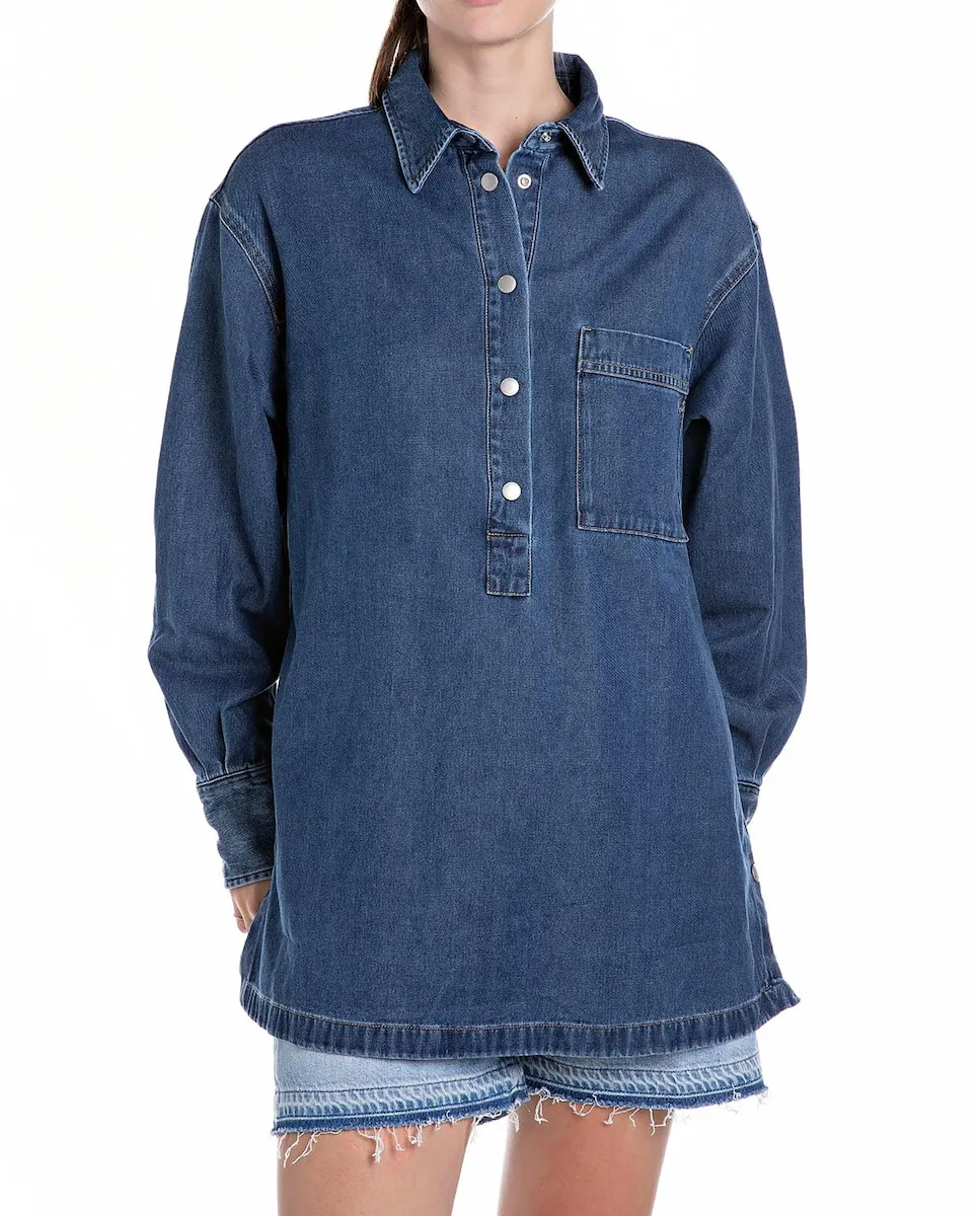 Женская джинсовая рубашка с длинным рукавом Replay, синий
Женская джинсовая рубашка с длинным рукавом Replay, синий