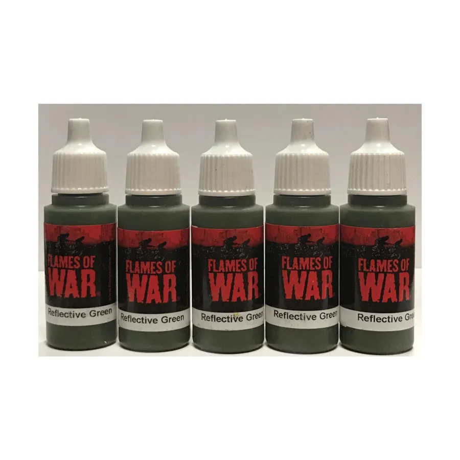 Светоотражающий зеленый цвет (5 шт.), Flames of War - Paint
Светоотражающий зеленый цвет (5 шт.), Flames of War - Paint