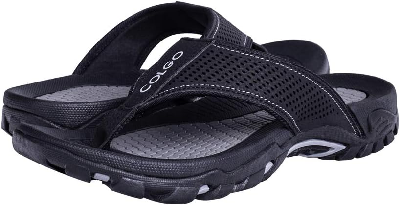 Мужские шлепанцы-вьетнамки комфортные спортивные сандалии для дома и улицы, повседневные пляжные шлепанцы с поддержкой свода стопы Colgo, черный/серый
Мужские шлепанцы-вьетнамки комфортные спортивные сандалии для дома и улицы, повседневные пляжные шлепанцы с поддержкой свода стопы Colgo, черный/серый