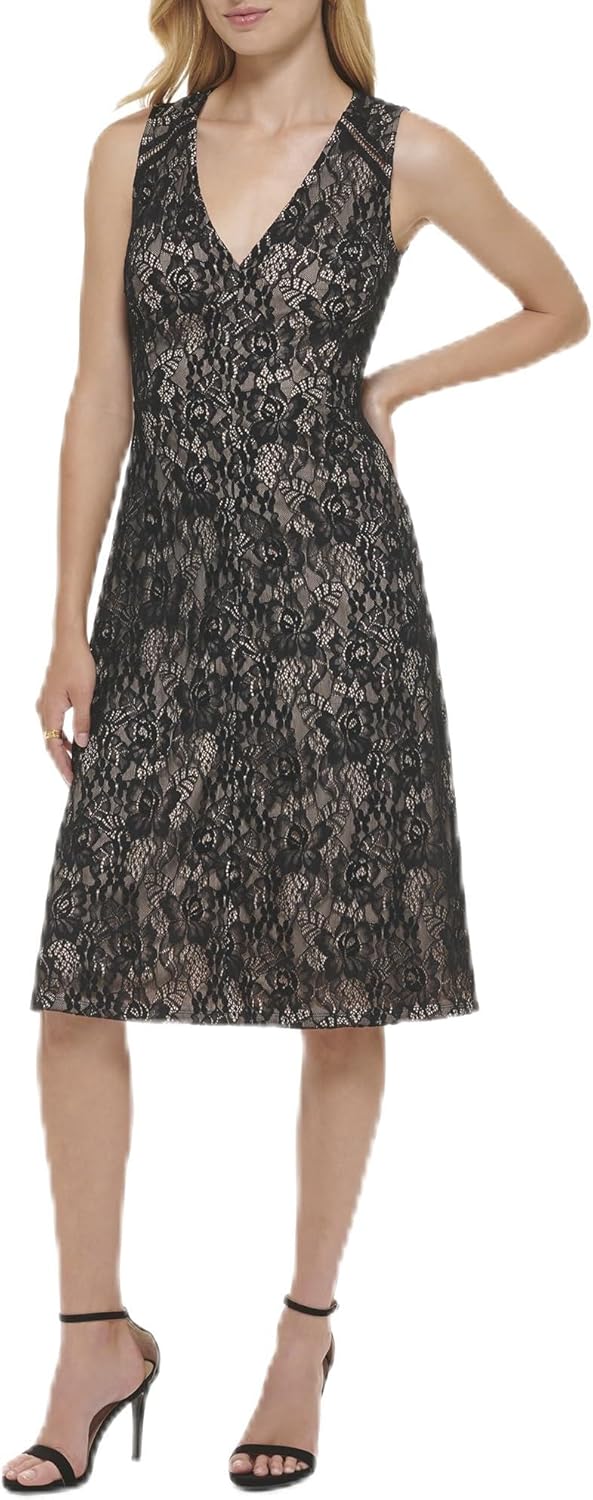 Женское платье миди Tommy Hilfiger без рукавов с V-образным вырезом и цветочным кружевом, Black
Женское платье миди Tommy Hilfiger без рукавов с V-образным вырезом и цветочным кружевом, Black