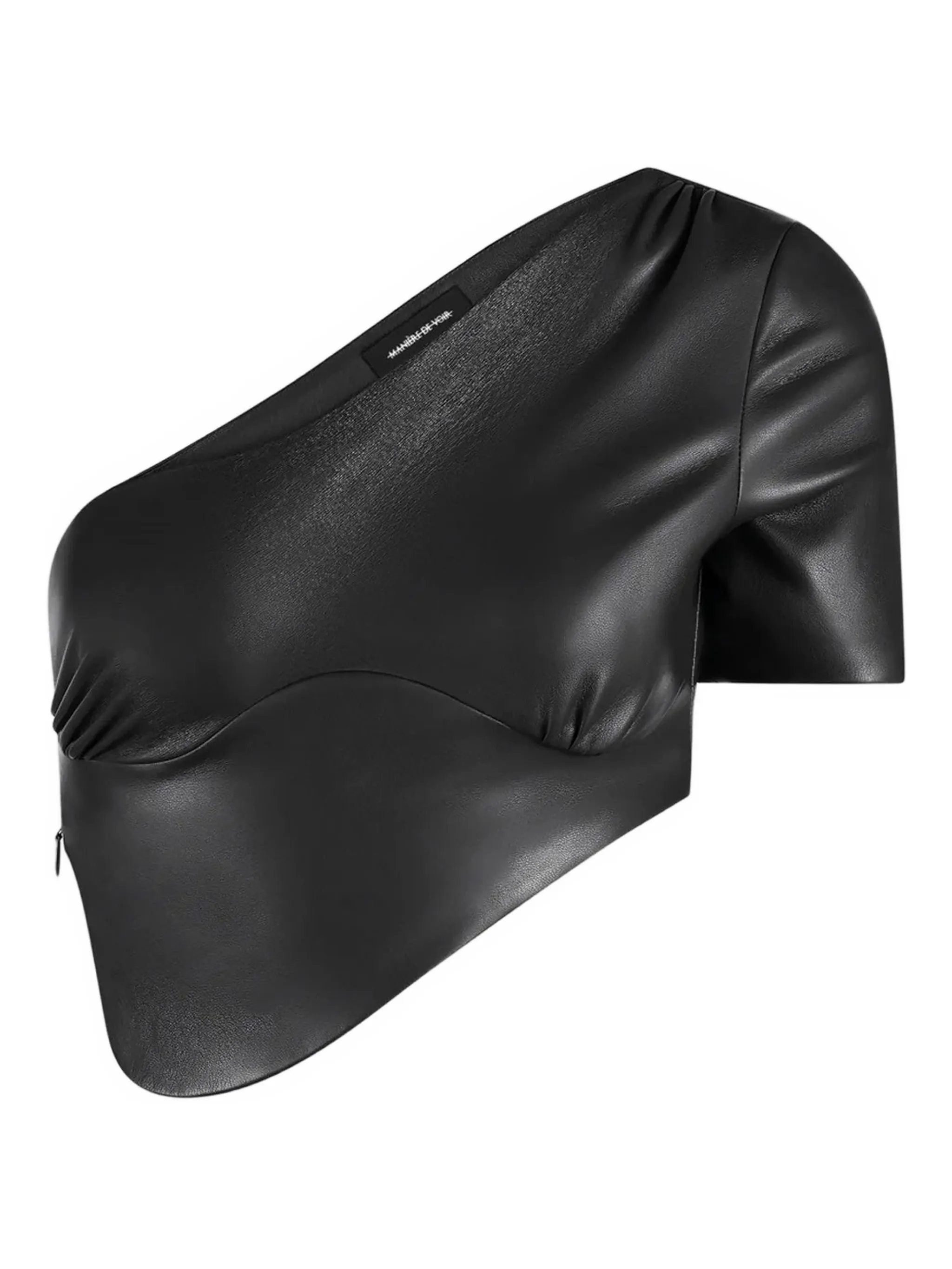 Укороченный топ с изогнутым подолом Manière De Voir, черный
Укороченный топ с изогнутым подолом Manière De Voir, черный