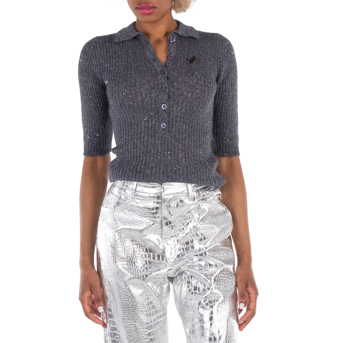 Женская трикотажная рубашка-поло с пайетками на магните Rotate, Magnet
Женская трикотажная рубашка-поло с пайетками на магните Rotate, Magnet